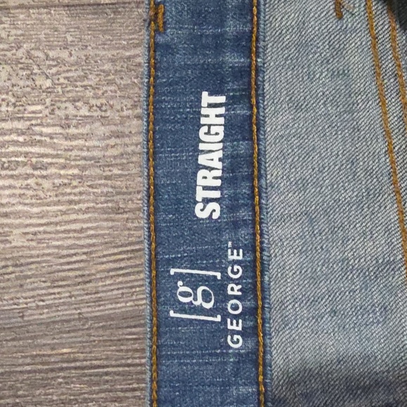 George Men's Size 38x34 Straight Leg Medium Wash - Picture 2 of 10